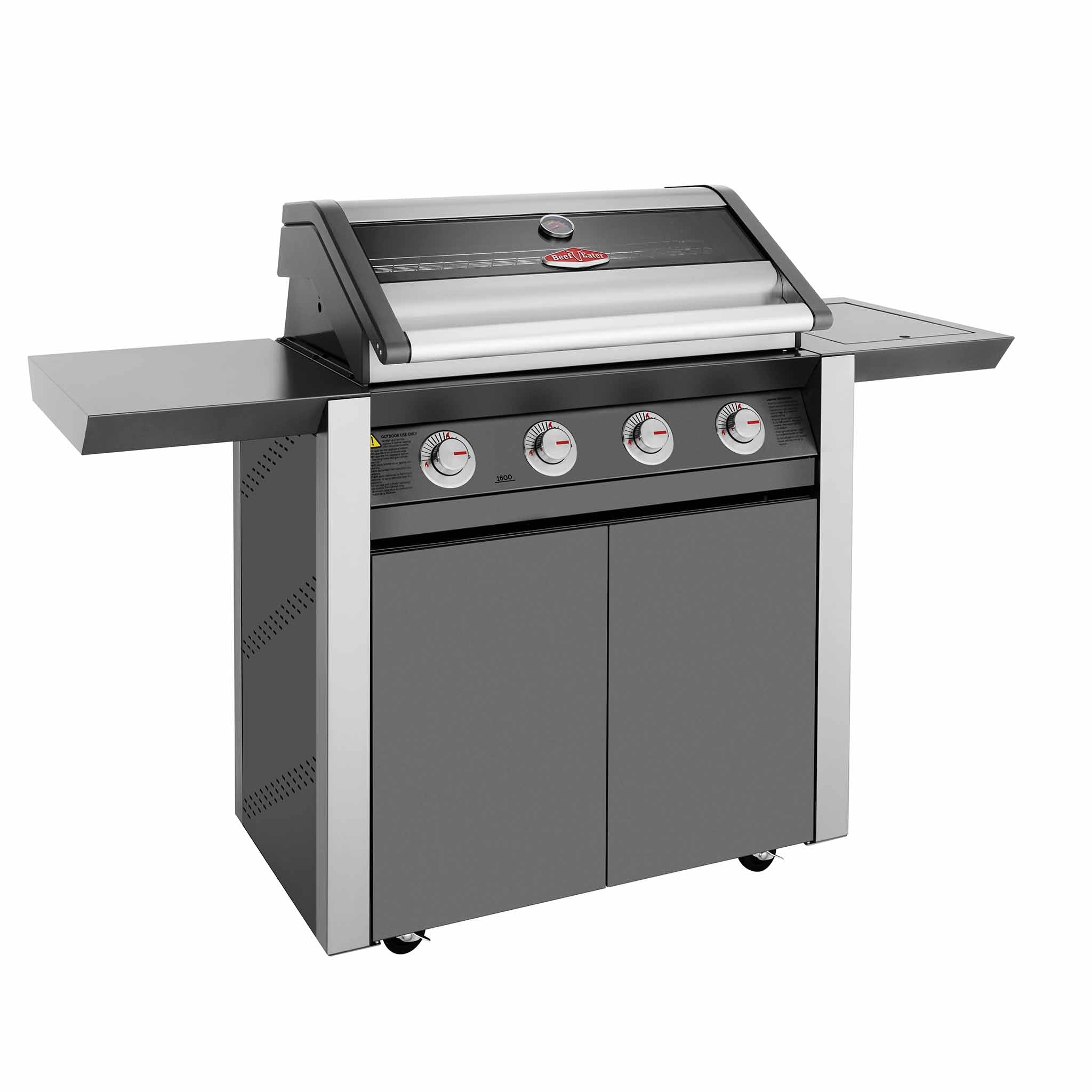 BeefEater Discovery 1600 Series - 4 Burner Built In Gas BBQ - TROLLY ONLY (Dark Grey Enamel or Stainless Steel)