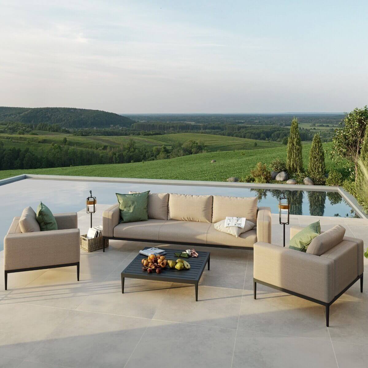 Maze Outdoor Eve 3 Seat Sofa Set