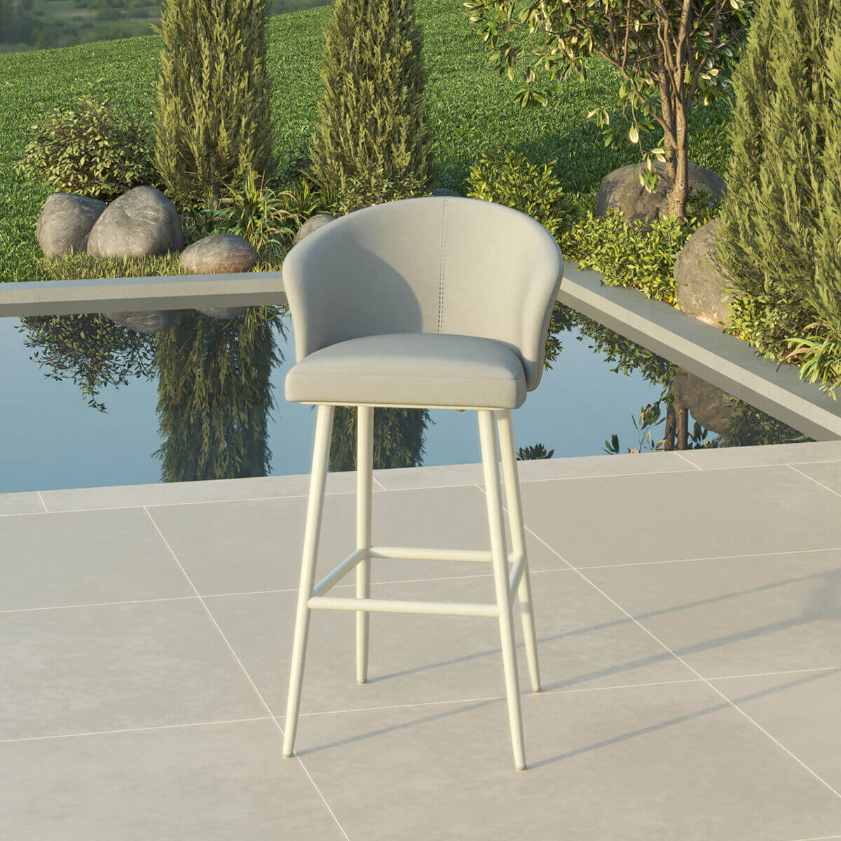 Maze Outdoor Zen Bar Stool